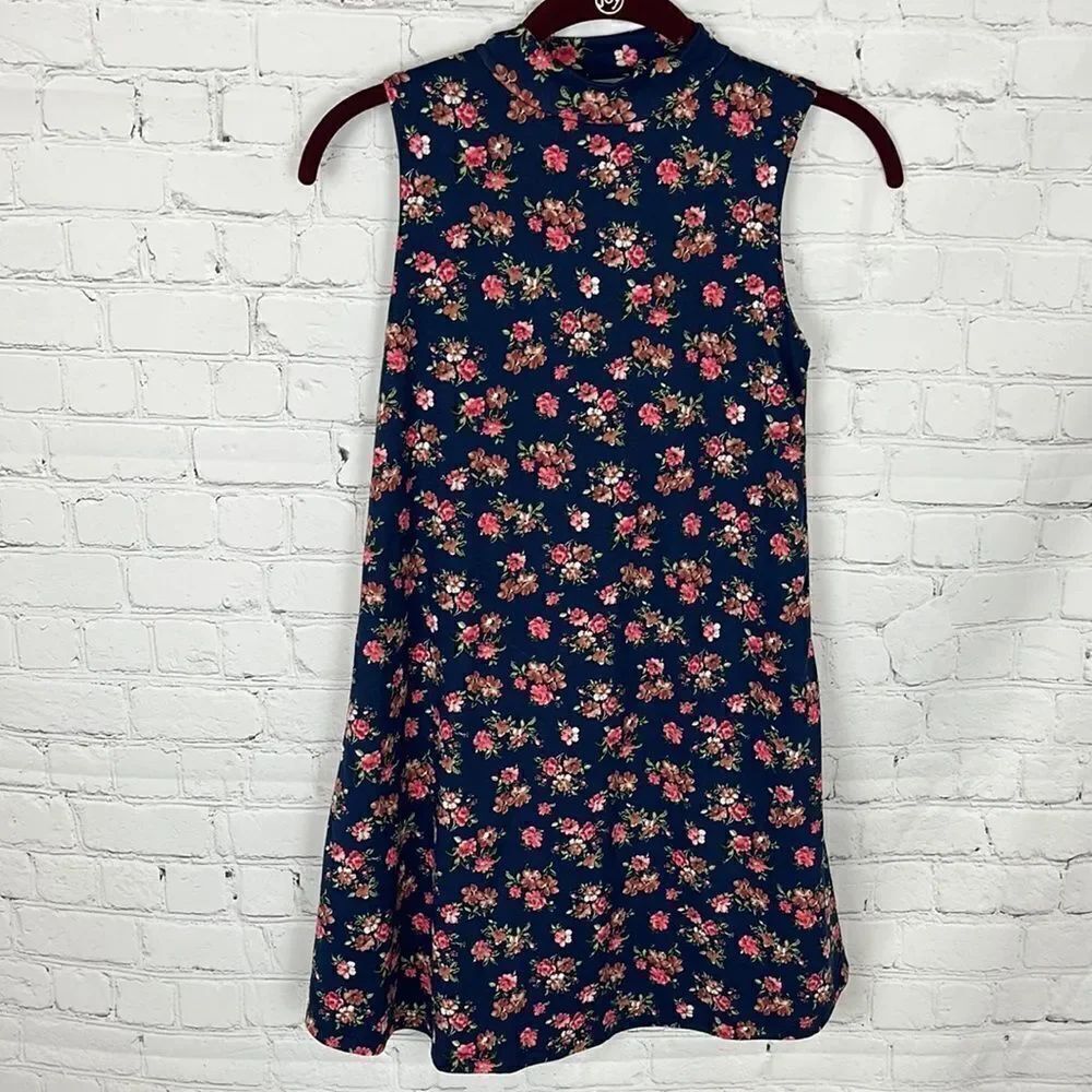 p q LA Floral Sleeveless Lined Dress Girl’s Size Medium 10/12
